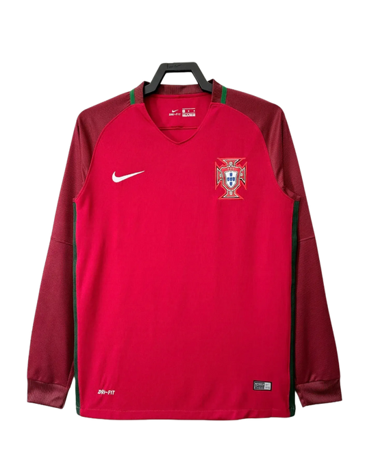 Camiseta local de Portugal 2016 I - Versión retro de manga larga